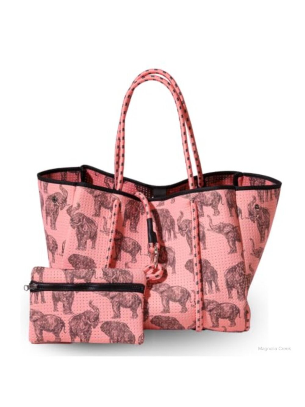 Neoprene Tote Bag Zippered Pouch Lightweight Beach Gym Travel